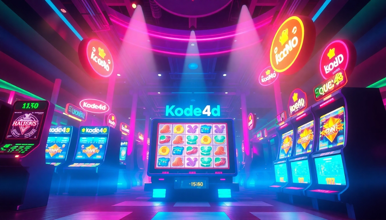 Kode4d online gaming experience with vibrant slot machine interface and secure environment.