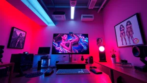 AI NSFW image generator showcasing immersive digital art and modern technology.