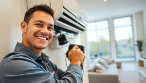 Technician providing AC Repair Clearwater FL in a modern home environment.
