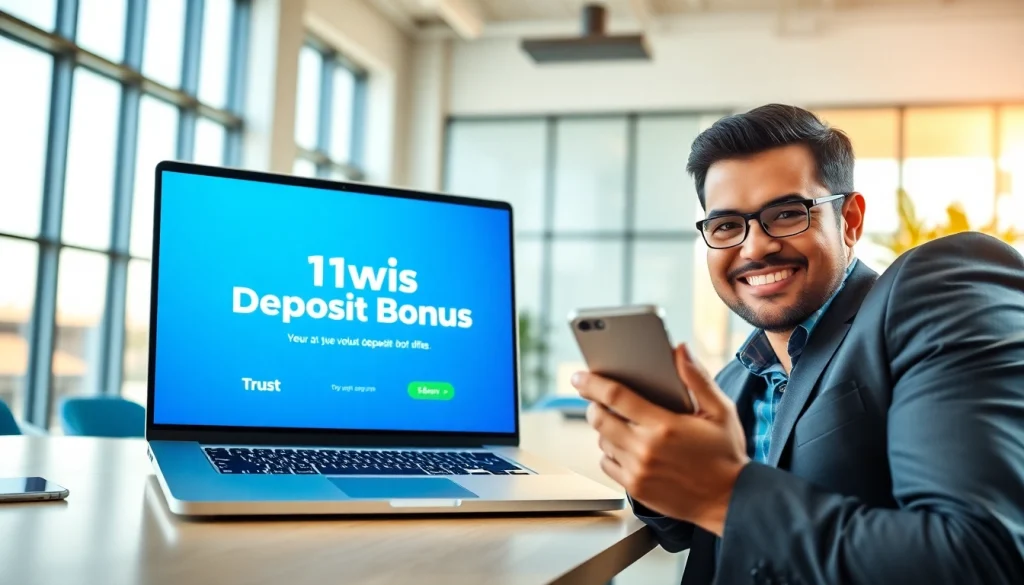 1win depozit bonusu təqdim edən mütəxəssislə müasir ofis mühiti.