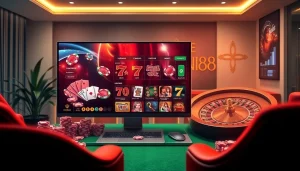 Experience the thrill of gambling at https://nk88.sa.com/ with a luxurious interface showcasing poker, slots, and roulette.