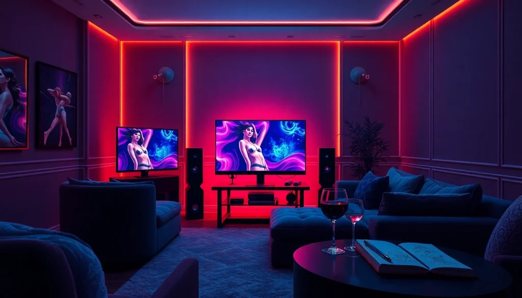 NSFW AI generator showcasing innovative digital art in a seductive, modern setting.