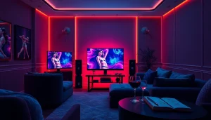 NSFW AI generator showcasing innovative digital art in a seductive, modern setting.