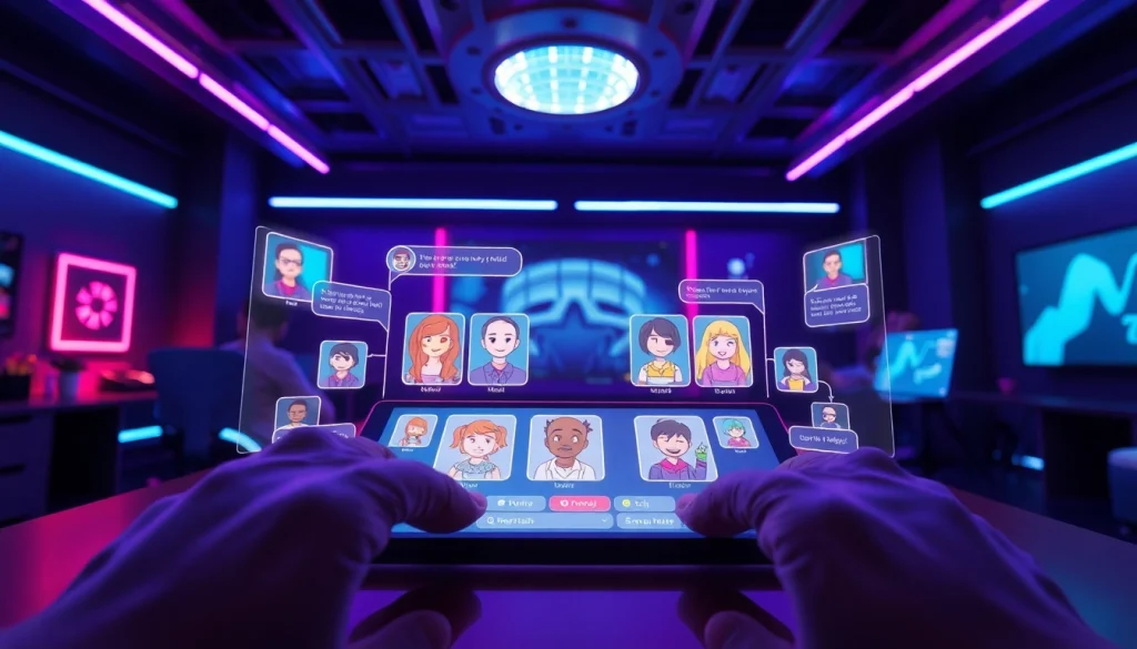 Engaging users with customizable nsfw character AI chatbots in a vibrant digital workspace.