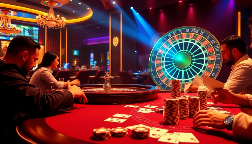 Experience TR88 excitement at a luxury casino gaming table with poker chips and roulette wheel.