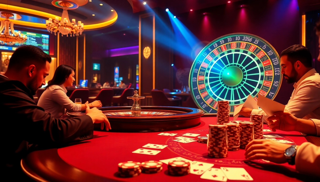 Experience TR88 excitement at a luxury casino gaming table with poker chips and roulette wheel.