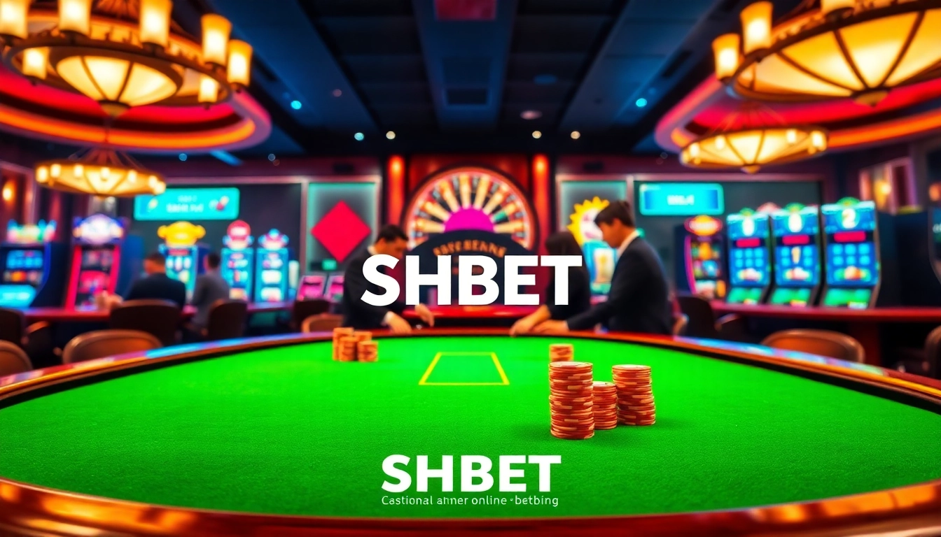 Experience thrilling gameplay at SHBET's casino with intense poker action and vibrant slot machines.