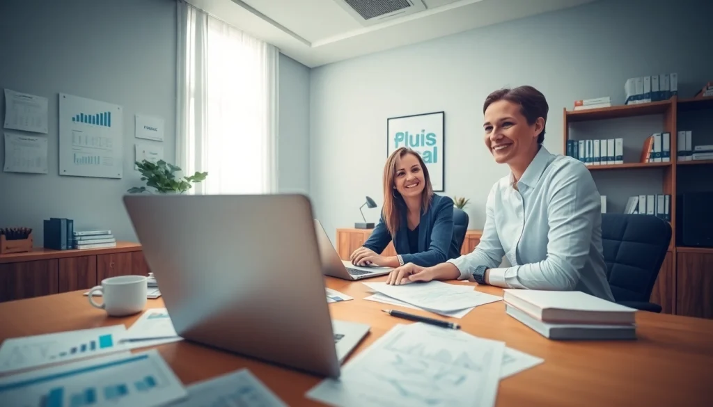 Profesjonalna księgowa Marzena Owczarzak doradzająca klientom w zakresie usług finansowych Plus lokalnie w biurze w Poznaniu.