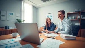 Profesjonalna księgowa Marzena Owczarzak doradzająca klientom w zakresie usług finansowych Plus lokalnie w biurze w Poznaniu.