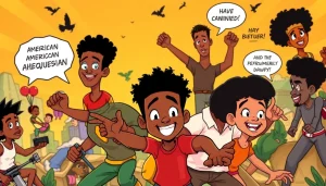 A collection of African American cartoons and characters showcasing diversity and creativity in animation.