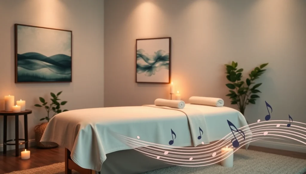 평화롭고 편안한 분위기를 만드는 마사지 치료실