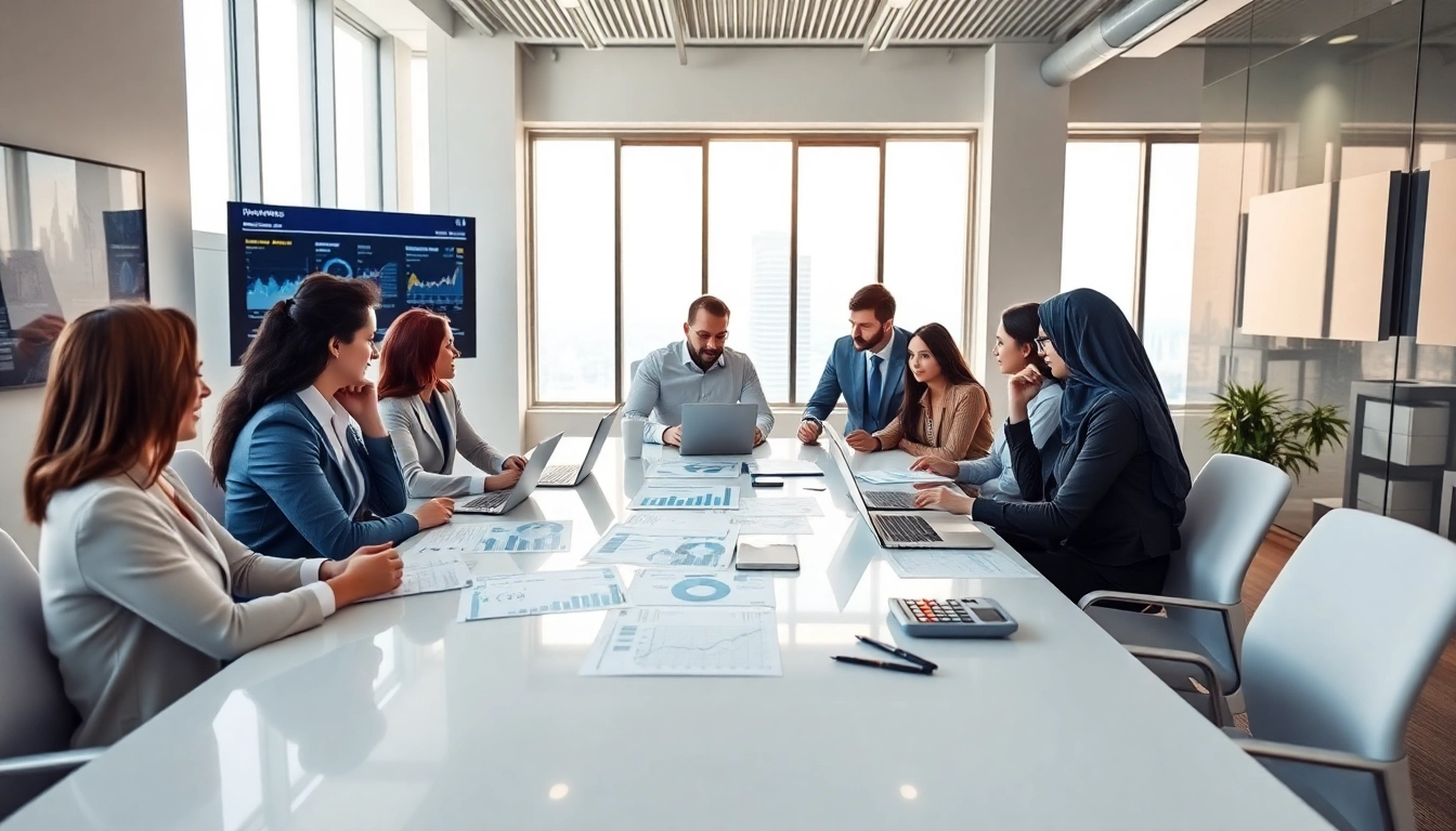 Accounting Services in Dubai professionals collaborating in a modern office.