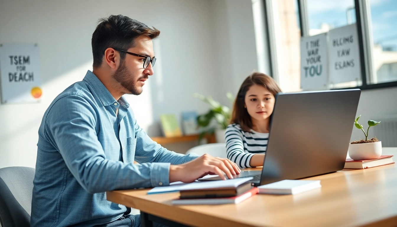 Experience comprehensive online exams help with a tutor and a student in an engaging study setup.