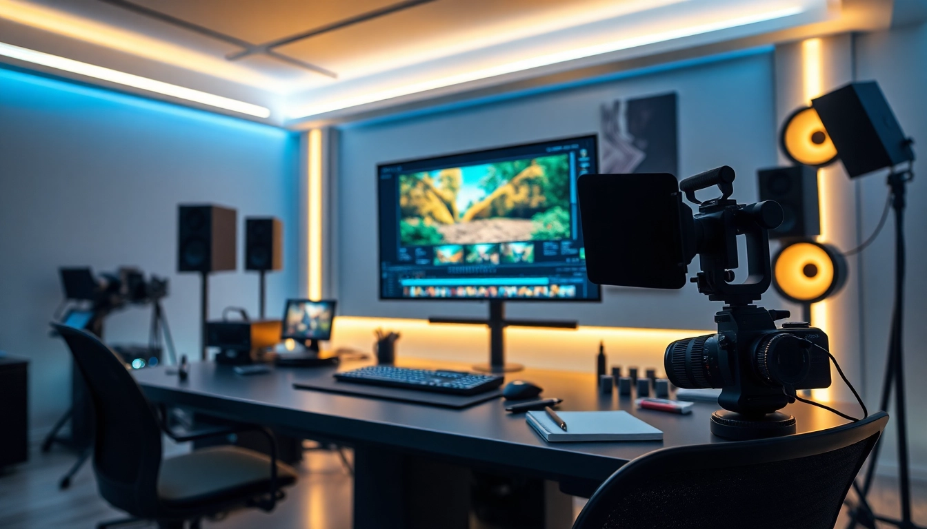 Transform your content with the innovative video to promptgenerator in a high-tech editing studio.