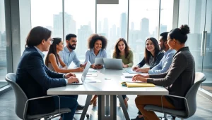 Enhancing Strategy Capture Management through collaborative brainstorming in a modern office.