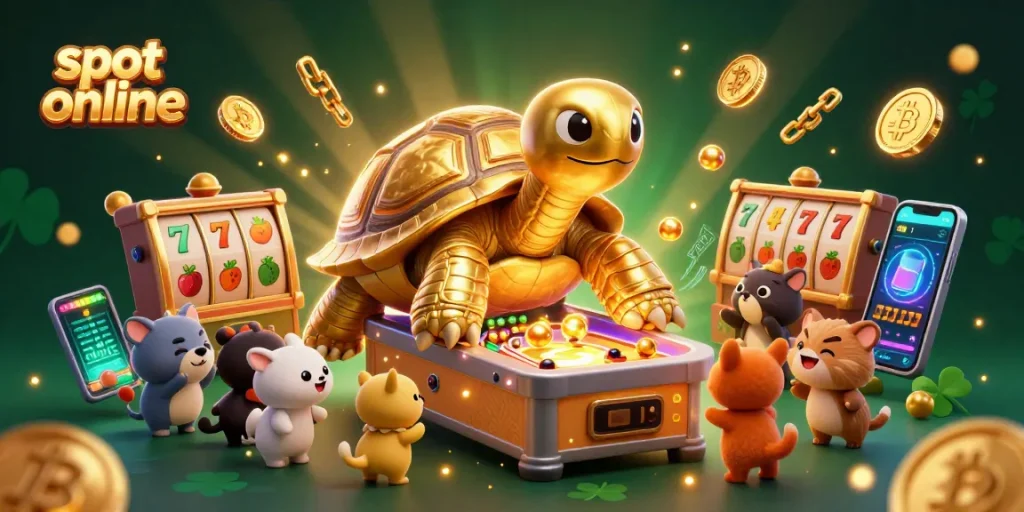 Menangkan permainan slot online dengan karakter unik dalam adegan megah di kasino virtual.
