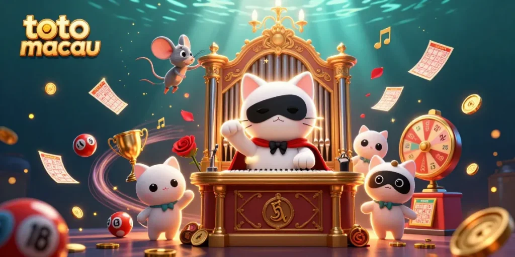 Menang dengan toto macau bersama karakter unik dalam ilustrasi 3D yang penuh aksi.